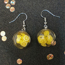Load image into Gallery viewer, Fruit Filled Glass Ball Earrings