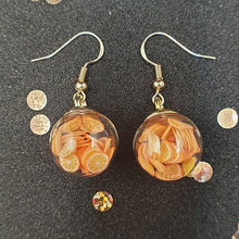 Load image into Gallery viewer, Fruit Filled Glass Ball Earrings