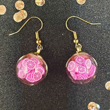Load image into Gallery viewer, Fruit Filled Glass Ball Earrings
