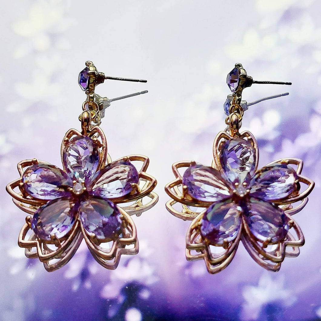 Amethyst Blossom Earrings