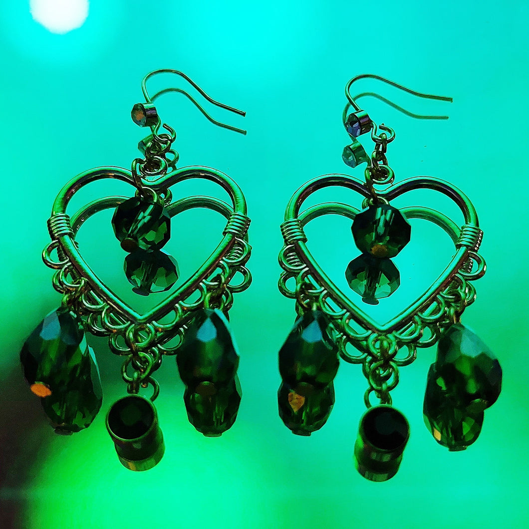 Emerald Dragon Earrings (May)