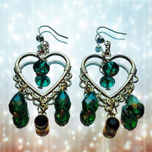 Load image into Gallery viewer, Emerald Dragon Earrings (May)
