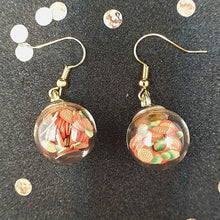 Load image into Gallery viewer, Fruit Filled Glass Ball Earrings
