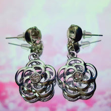 Load image into Gallery viewer, Rose Diamanté Earrings
